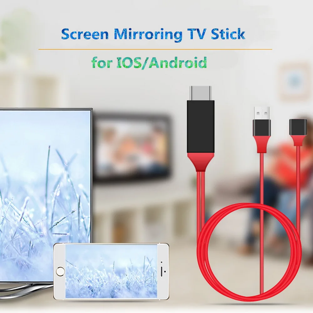 Kebidu 1080P HD проводной ТВ адаптер Hdmi штекер USB гнездо кабель для экрана зеркальное TV