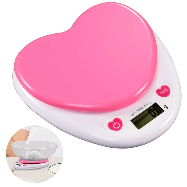 Portable Kitchen Scale Heart Shape
