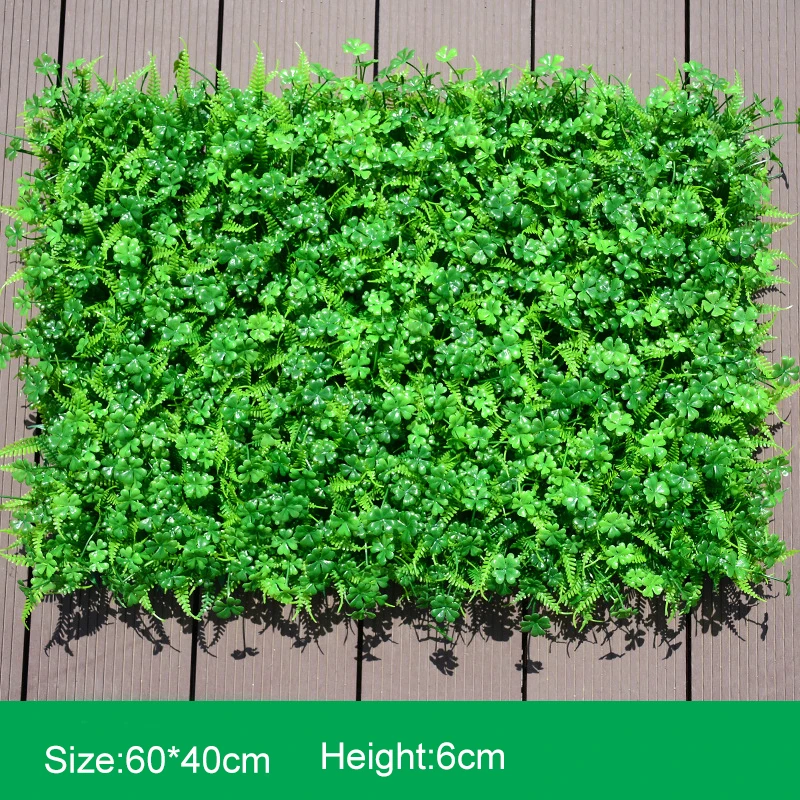 

60x40cm Plant Wall Artificial Lawn Boxwood Hedge Garden Backyard Home Decor Simulation Grass Turf Rug Lawn Outdoor Flower wall