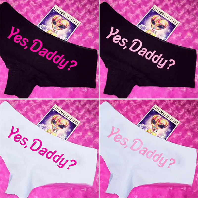 Женские трусики стринги сексуальные с буквенным принтом Yes Daddy 2019|Женские