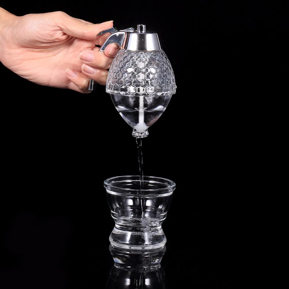 Высококачественный роскошный акриловый дозатор меда объемом 200 мл диспенсеры