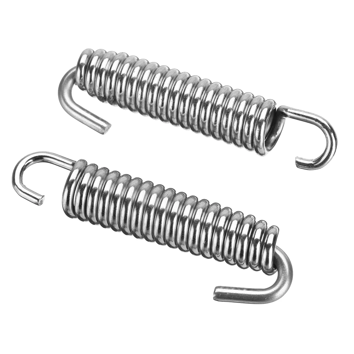 2pcs 50mm/60mm/64mm Motorcycle Exhaust Pipe Muffler Mounting Spring Hooks Link Pipes Stainless Steel