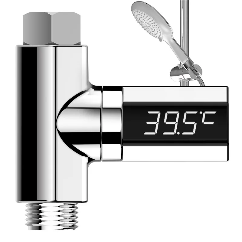 

LED Display Water Thermometer LED Digital Shower Thermometer Battery Free Led Display Water Shower Thermometer