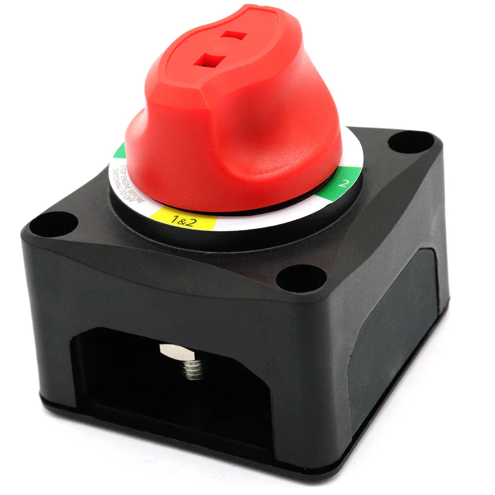 

Dual Battery Selector Switch 275A Battery Main Switch 2 Position Switch Selector with Alternator Field Disconnect Car Accessory