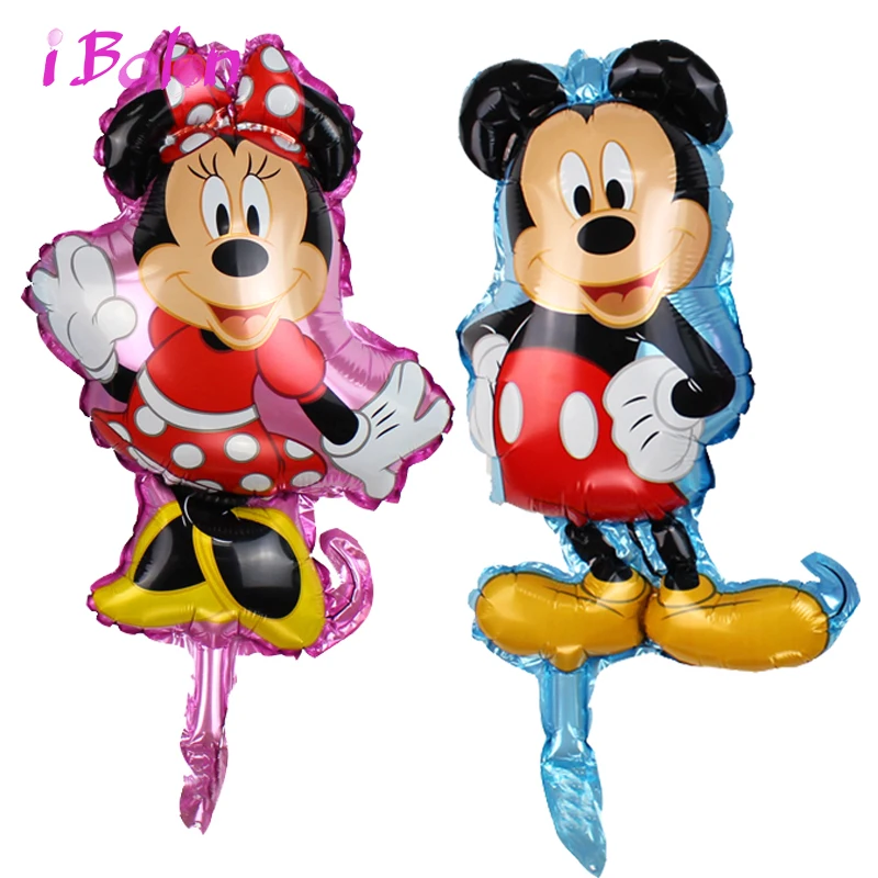 6 шт. Мини Микки Маус украшения на день рождения Дети фольги Воздушные шары счастливого Нового года для маленьких мальчиков и девочек Минни Маус вечерние globos игрушки