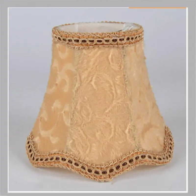 

Lampshade Vintage Cloth European Crystal Candle Chandelier Wall Lamp Shade Lampshade Bar Drop Shipping Clip on