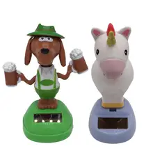 Интерьер автомобиля Decoraton инновационная игрушка животных на солнечных батареях танцы качающийся анимированный подарок Рождество офис снять напряжение глаз