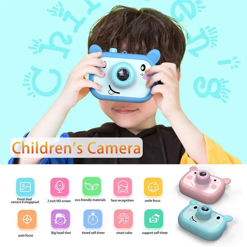 

Mini Cameras For Children 800W HD Video Camera Digital Digital Photography Portable Cute Neck Child Photography Camera