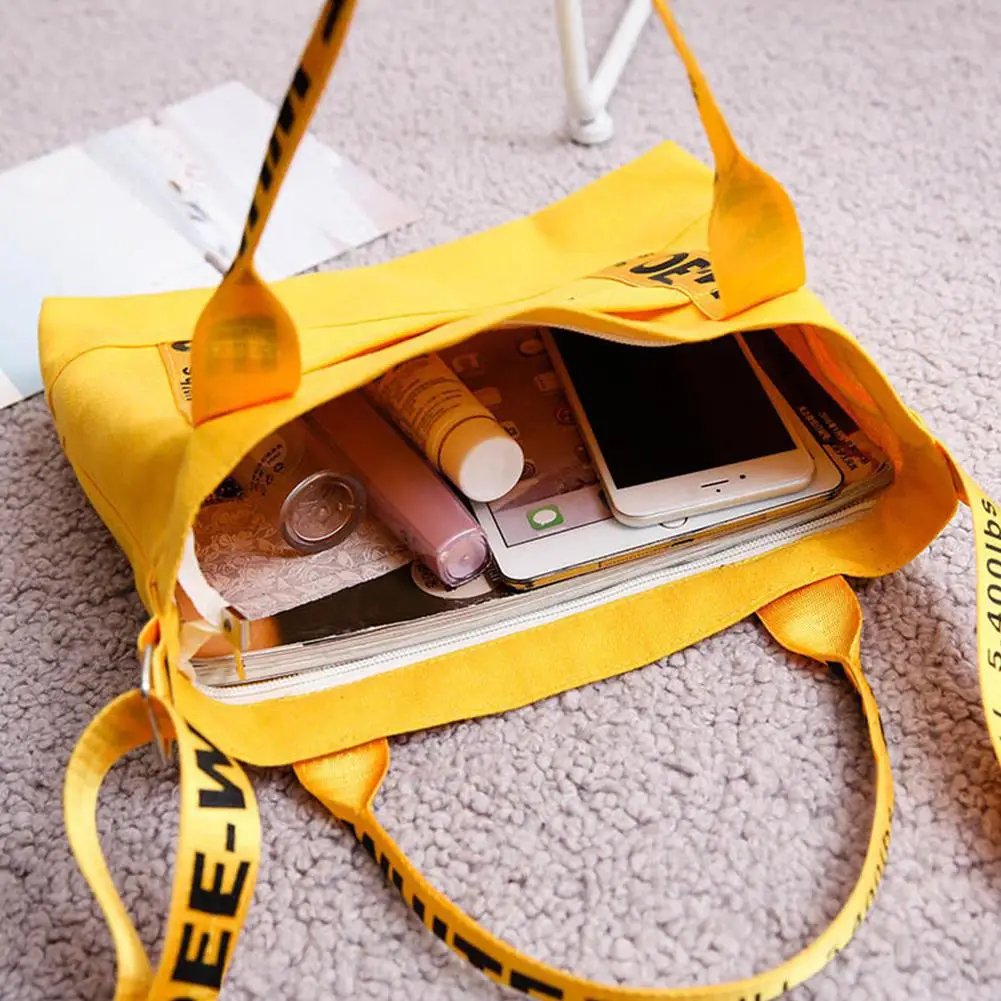  Women Portable Canvas Single Shoulder Bag Fashionable Travel Crossbody Bags Casual Simple Messenger - 32966464020