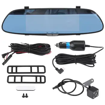 

Oversea 7inch 1080P HD Car DVR Dual Lens Camera Rear View Mirror Driving Video Recorder Night
