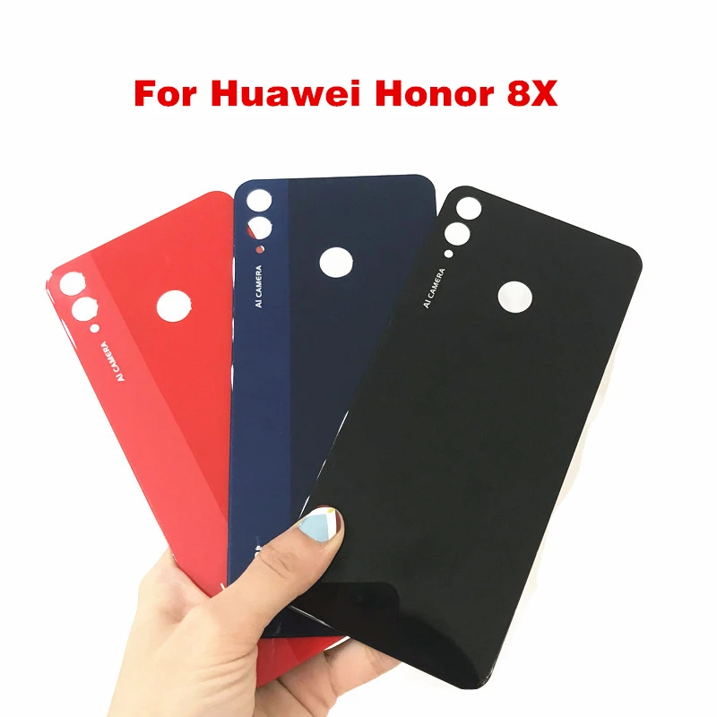 Для huawei Honor 8X крышка батареи 8 X стеклянная задняя с задней наклейкой корпус