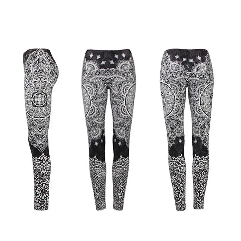 

Ladies Digital Printing Leggings Women's Fitting Stretch Soft Leggings Plus Size Running Workout Bottoms European America Style