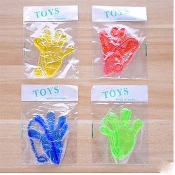

1Pcs Mischievous toy Elastic Sticky Squishy Slap Hands Kids Favour Mini Sticky Jelly Stick Slap Puzzle Funny Jokes Toy