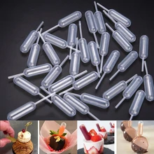 Injecteur de paille jetable pour gâteau | Compte-gouttes de paille pour gâteau, crème glacée gelée Milkshake gouttes de paille pour la cuisson de cupcakes 50 pièces/paquet
