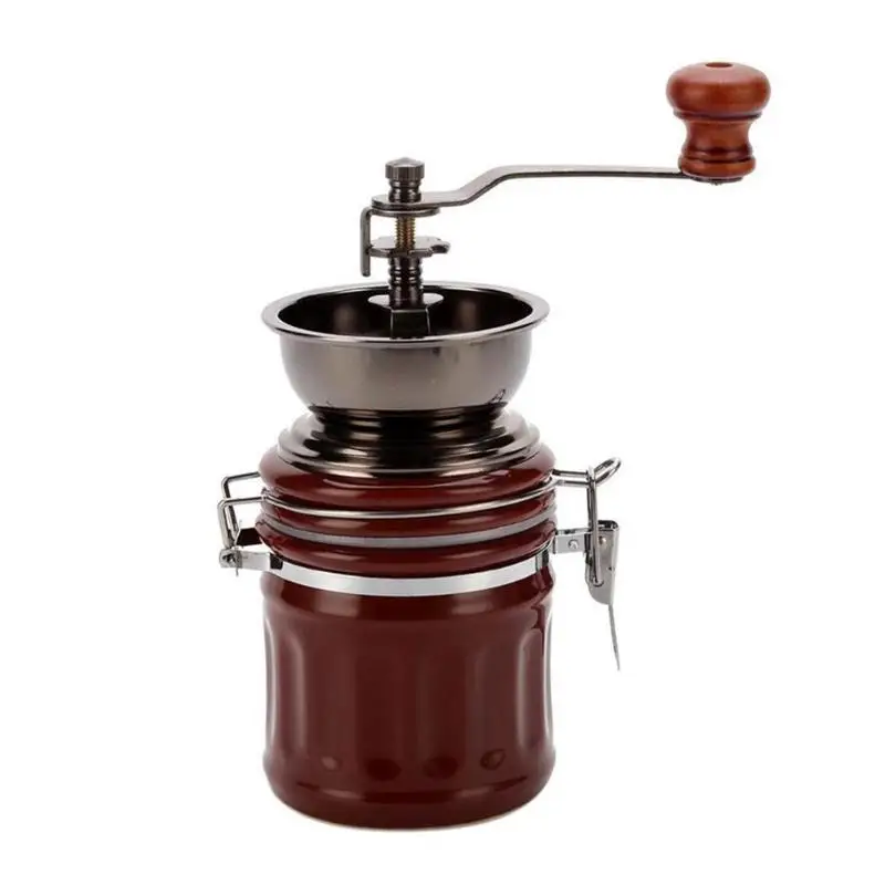 

Ceramic Manual Coffee Grinder Mini Hand Cranked Coffee Bean Grinding Machine Nut Spice Grain Mill Grinder for Home Office