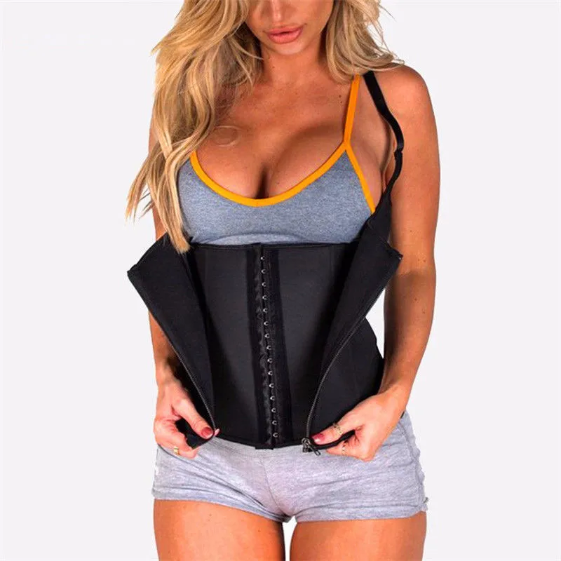 

S-2XL Women Slimming Waist Trainer Body Shaper Tummy Waist Cincher Tank Corrective Shapewear Tops Stomach Slimming Belt Bodysuit