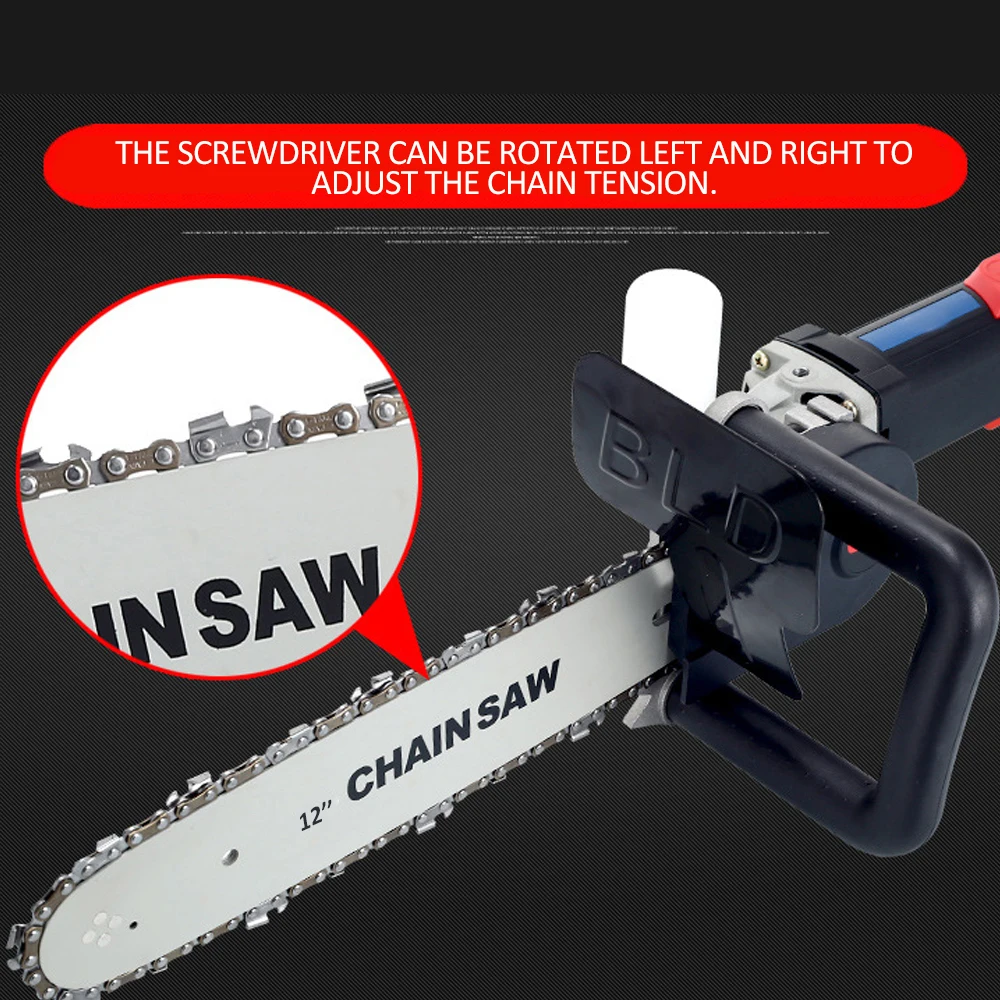 

Upgrade DIY Electric Saw Converter Chainsaw Bracket Tree Felling Saw Changed Angle Grinder into Chain Saw for Woodworking Tool