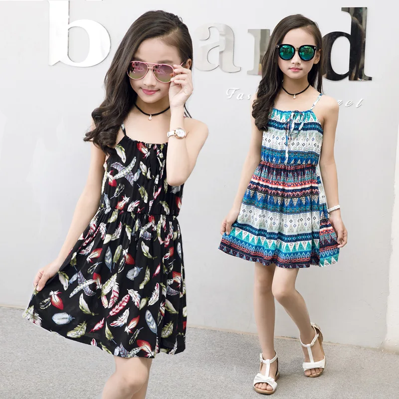 

Girls Dress Summer Tutu Beach Dress Vestidos Elegant Baby Girl Princess Dress Teenager kids dresses for girls Children Clothing
