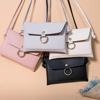 

PinShang Women Round Buckle Mini Bag Leisure Small Square Single Shoulder Bag