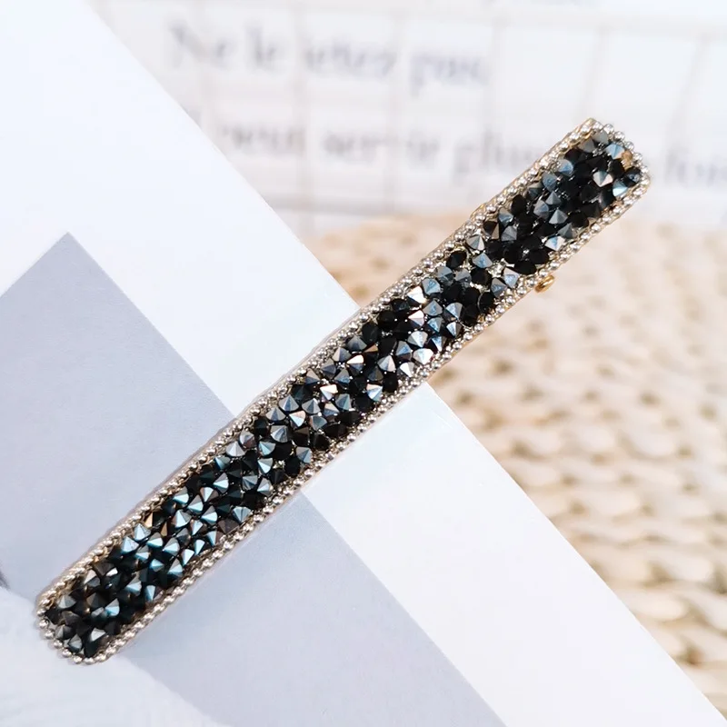 1Pcs Bling Crystal Hairpins Hair Clip Headwear for Women Girls Rhinestone Pins Barrette Styling Tools Accessories 4Colors