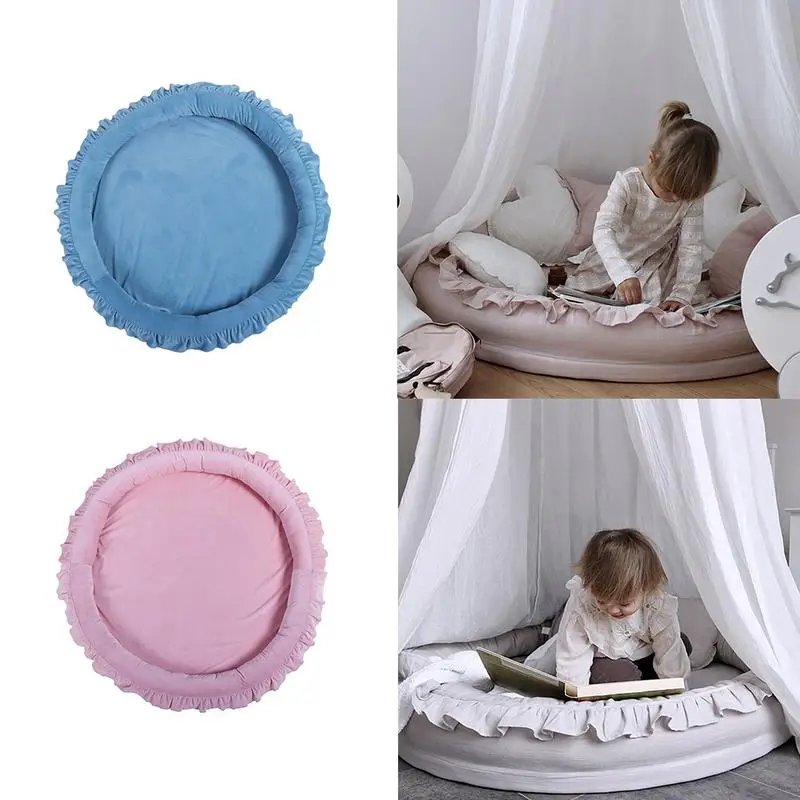 Детский Мультифункциональный ползающий коврик большой круглый детское одеяльце для сна кровать детская комната кружевная игровая