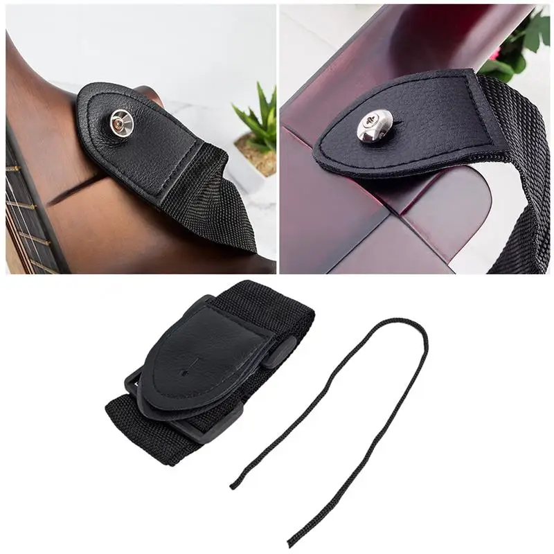 1Pcs Strap Comfortable Durable Prime Universal Adjustable Nylon Leather End for Musical Instrument Guitar | Спорт и развлечения