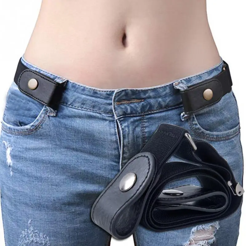 Buckle Free Elastic Belt For Jean Pants Dresses No Buckle Stretch