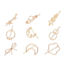 9 шт. заколки для волос, геометрическая форма, полые металлические заколки для волос, головные уборы для девушек