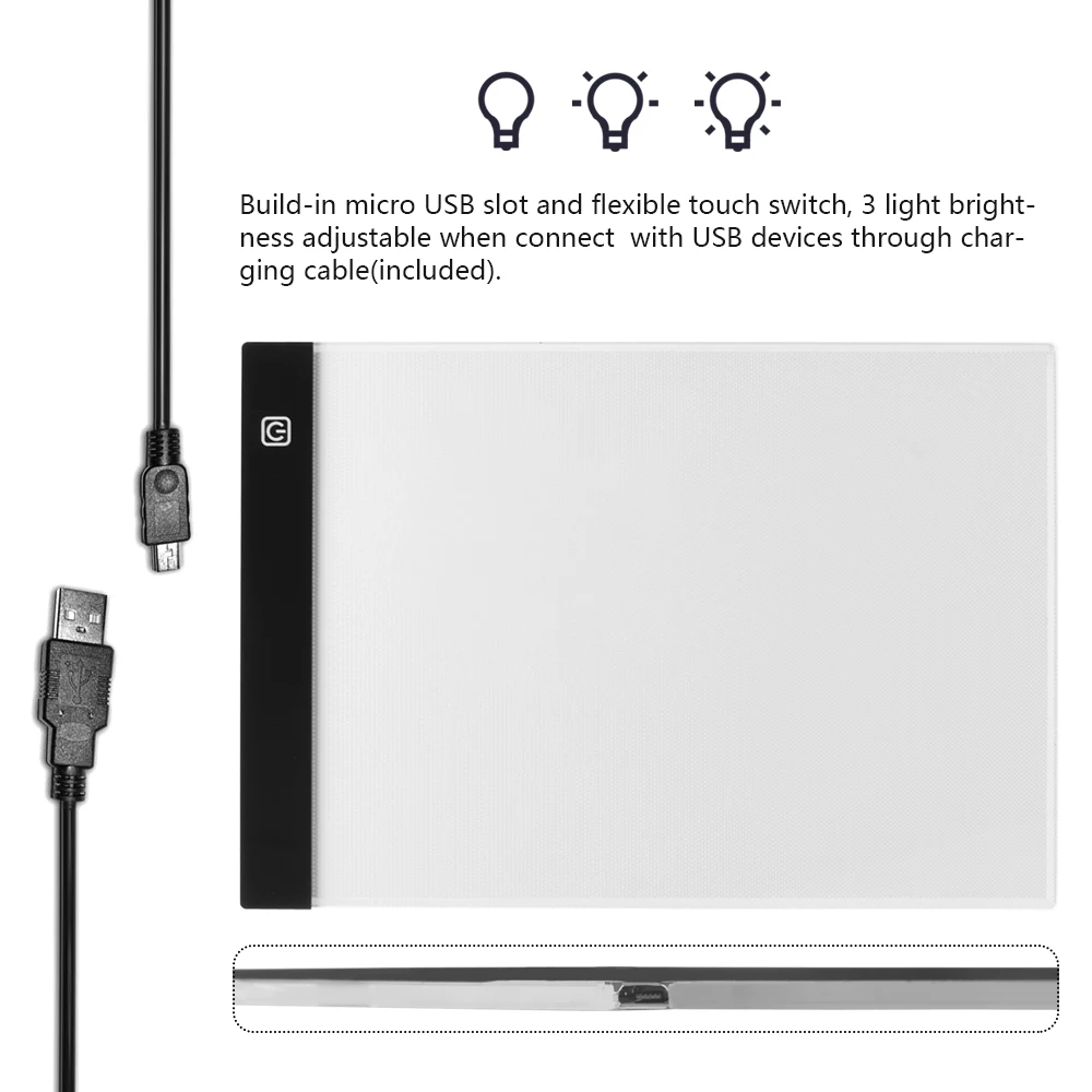 

Tablet Writing Painting Light Box Tracing Board Copy Pads Digital Drawing Tablet Artcraft A4 Copy Table LED Board