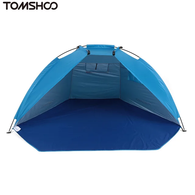 Special Price TOMSHOO 2 Person Sturdy 170T Polyester Sunshade Tent Outdoor Beach Tent Sunshine Shelter for Fishing Camping Hiking Picnic Park