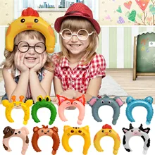 10 шт. Милая мультяшная животные алюминиевая фольга повязка для волос с шариками лягушка панда лиса Детская Игрушка В ванную День рождения Свадебные украшения