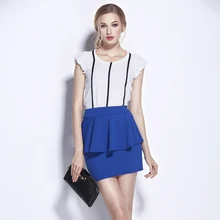 Новая модная Осенняя Женская юбка многоцветная OL лист лотоса облегающая эластичная высокая талия пакет бедра женские узкие юбки плюс размер