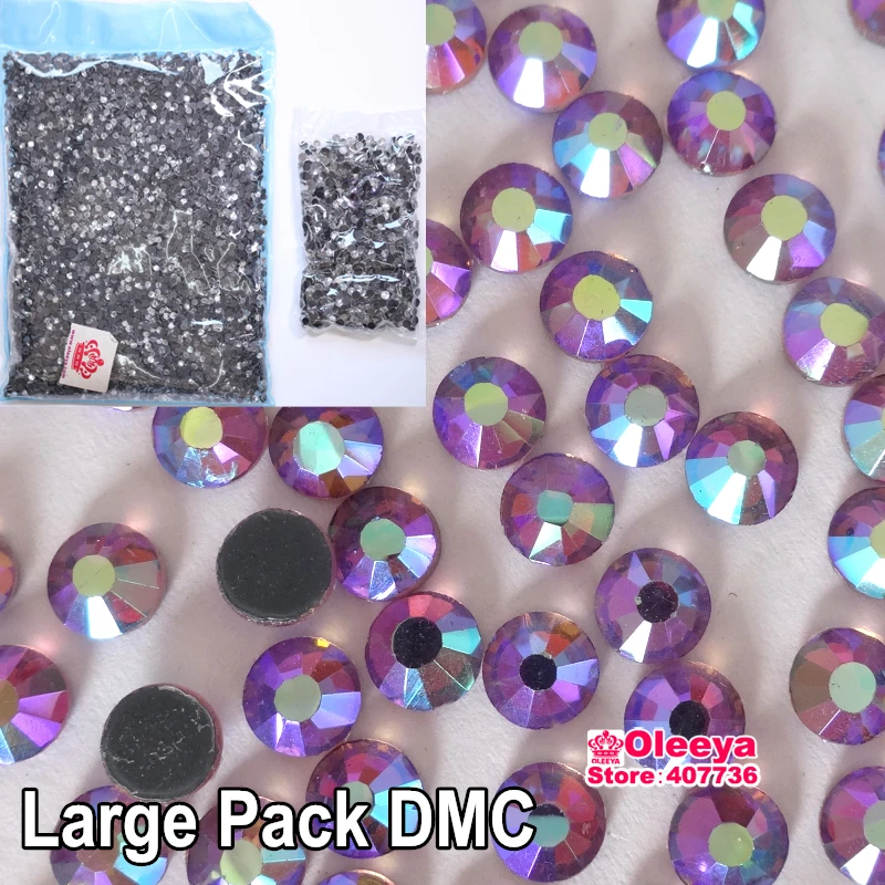 

Light Amethyst AB Hot FIx Rhinestones Wholesale Large Packing Glass Flatback DMC Hotfix Rhinestones Iron On Y3644