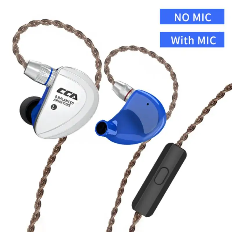 

C16 8BA Drive Units Professional Sport In-Ear Balanced Armature HIFI Monitoring Headset With Detachable Detach 2PIN Cable