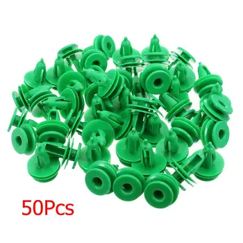 

50Pcs Car Door Panel Trim Fasteners Plastic Green Clips for Chrysler WJ For Jeep Grand Cherokee