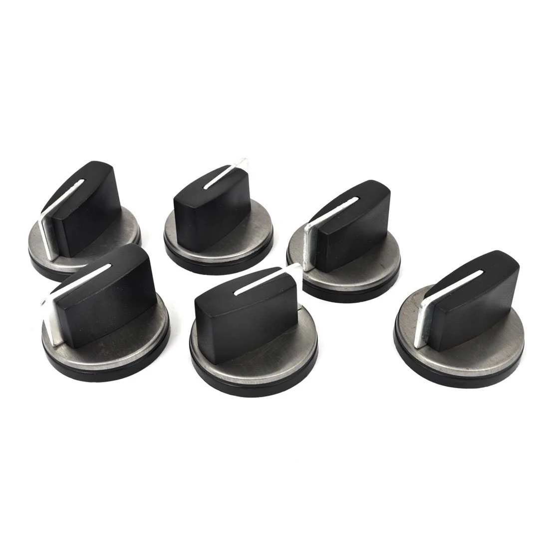 

6 pieces rotary switch rotary knobs stove control switch spare button black