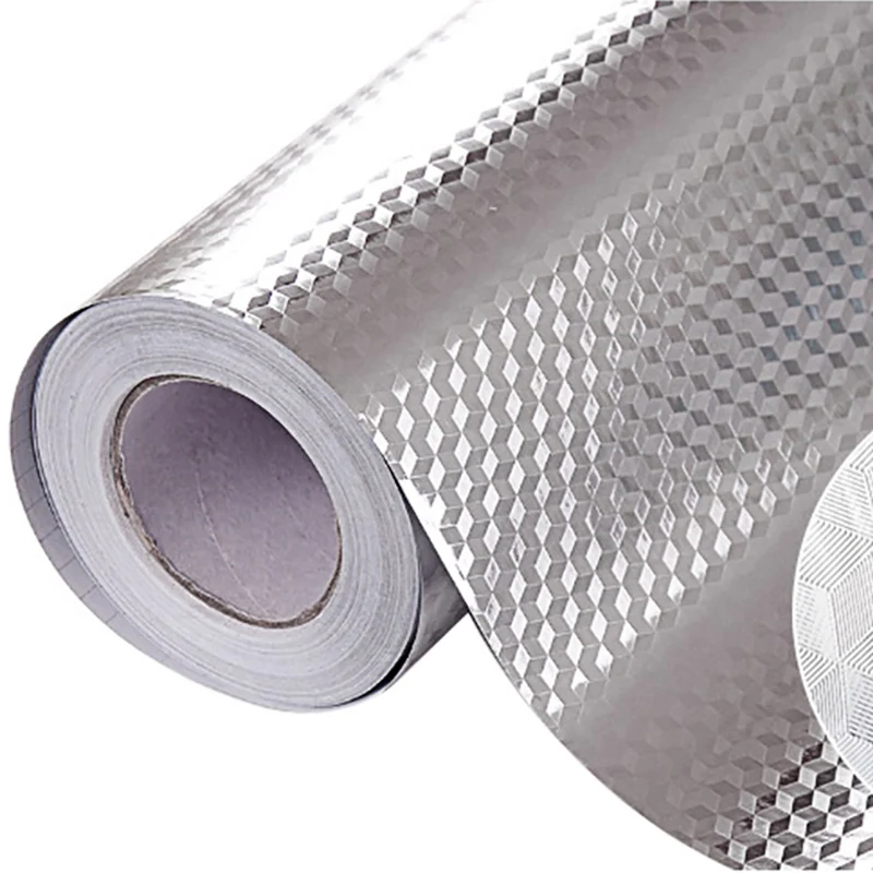 

Aluminum Foil Kitchen Stickers Maison Decoration Sticker Self Adhesive Waterproof Wallpaper For Furniture