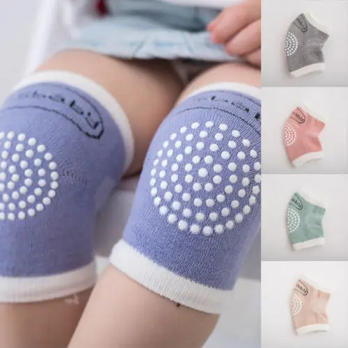 

US Newborn Baby Kids Unisex Crawling Anti-slip Kneepad Fashion Cotton Kneecap
