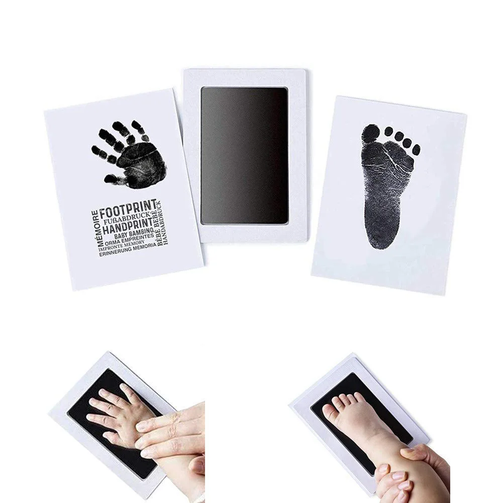 

Imprint Cards Handprint Ink Pad Footprint Stamp Non-toxic Inkless Infant Mess Free Baby Safe Newborn Souvenir