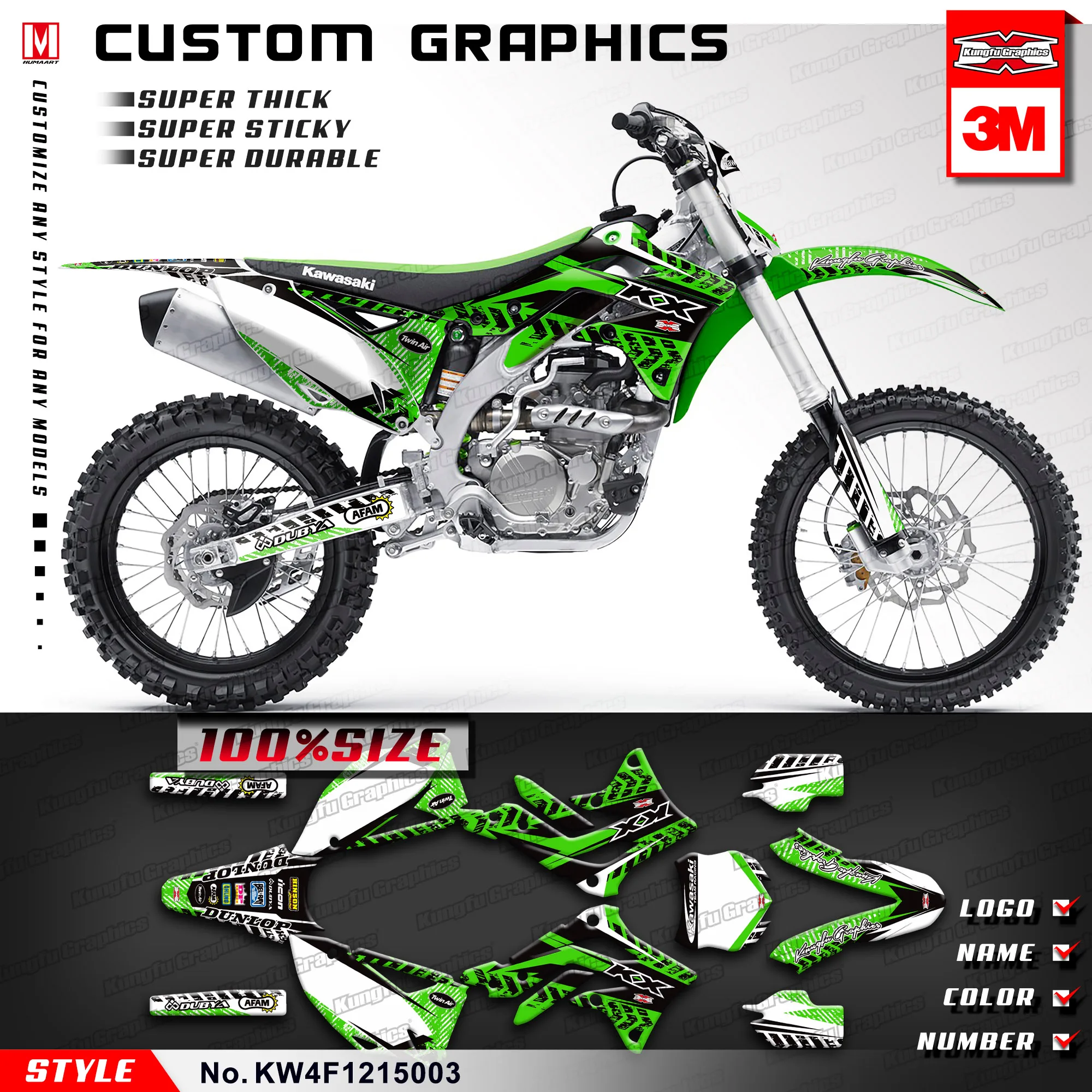 2012 2013 2014 2015 KXF 450 TRIM GRAPHICS KIT KAWASAKI KX450F DECALS 450F