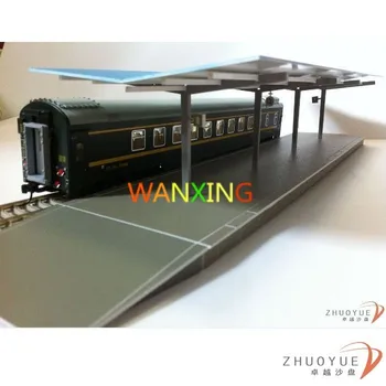 

1/87 Train Station Platform Assembled Model Plastic Toy Sand Table Model Props Toys For Children Free Shipping