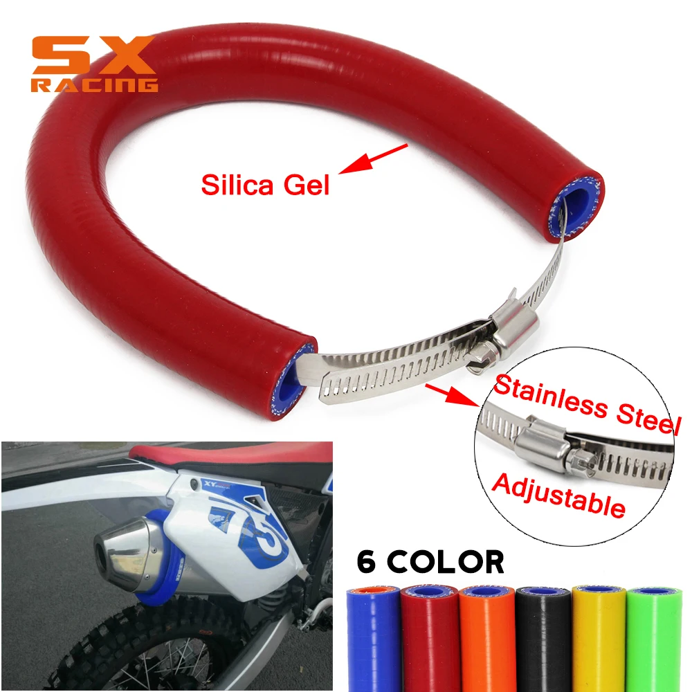 

Motorcycle Exhaust Pipe Tube Protection Protector Cover Guard For HONDA CR250R CR500R CRF250R CRF250X CRF250L XR250R 250-600CC