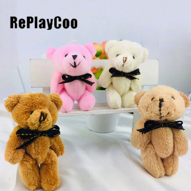 

Kawaii Small Joint Teddy Bear Plush Toys Teddy Bear Mini 8cm Plush Teddies Small Stuffed Plush Teddy Bears 50/100PCS DMX004