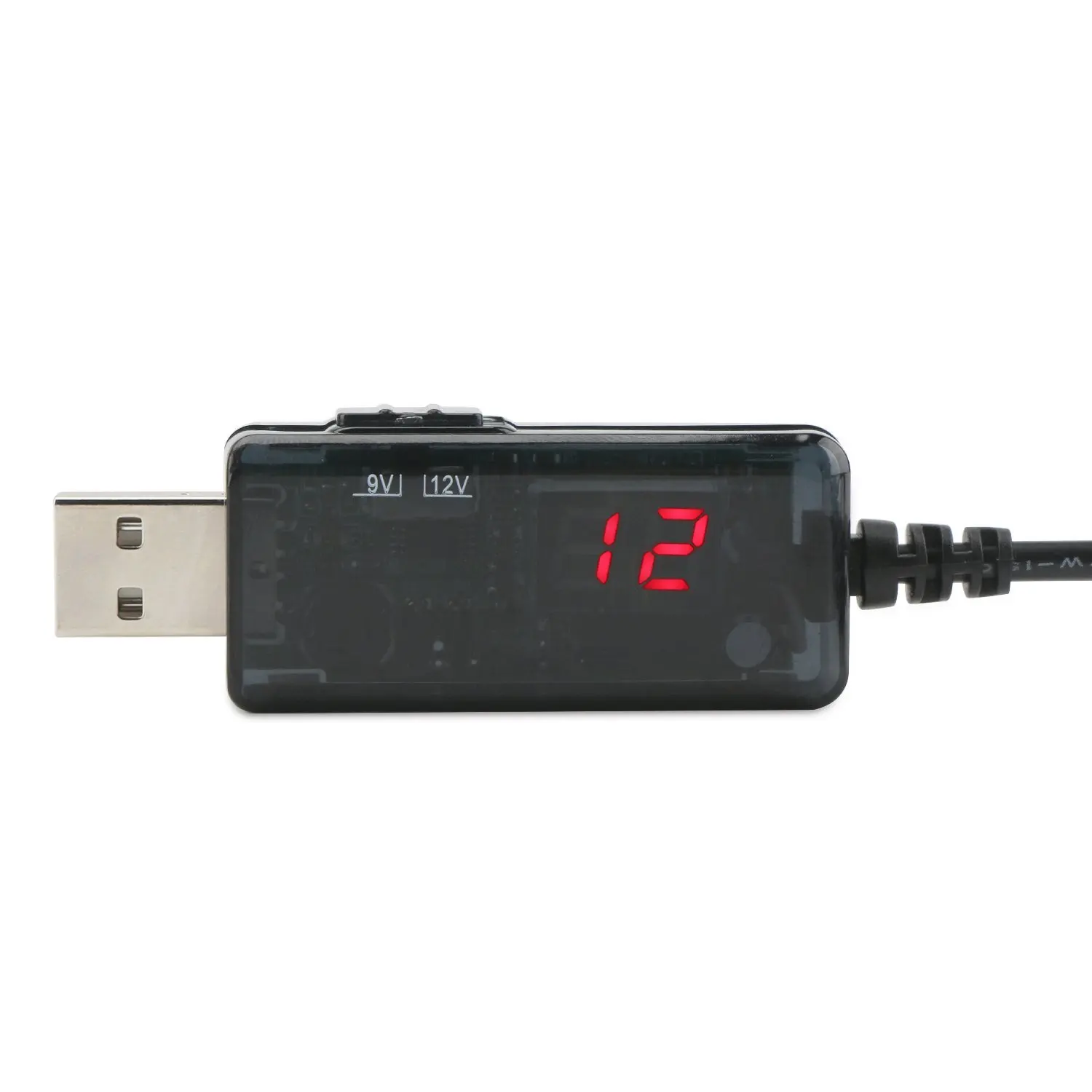 

AAAE Top-USB Boost Cable 5V Step Up to 9V 12V Adjustable Voltage Converter 1A Step-up Volt Transformer DC Power Regulator with