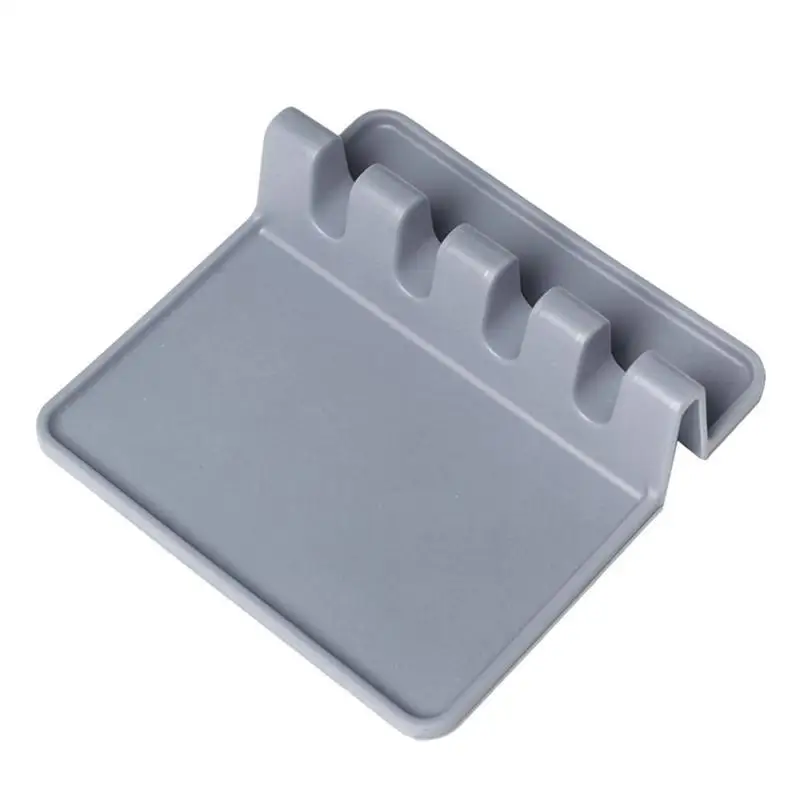 

Heat Resistant Square Silicone Kitchen Utensil Drying Mat Rest Ladle Fork Spoon Rest Stand for Kitchen Home