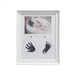 Отпечаток руки ребенка след фоторамка комплект для новорожденных мальчиков и девочек сувенир