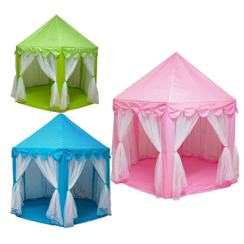 Детская портативная игровая палатка, наружная противомоскитная занавеска, садовые игрушки, палатка, популярная принцесса, для девочек, уличный игровой домик, замок, домик