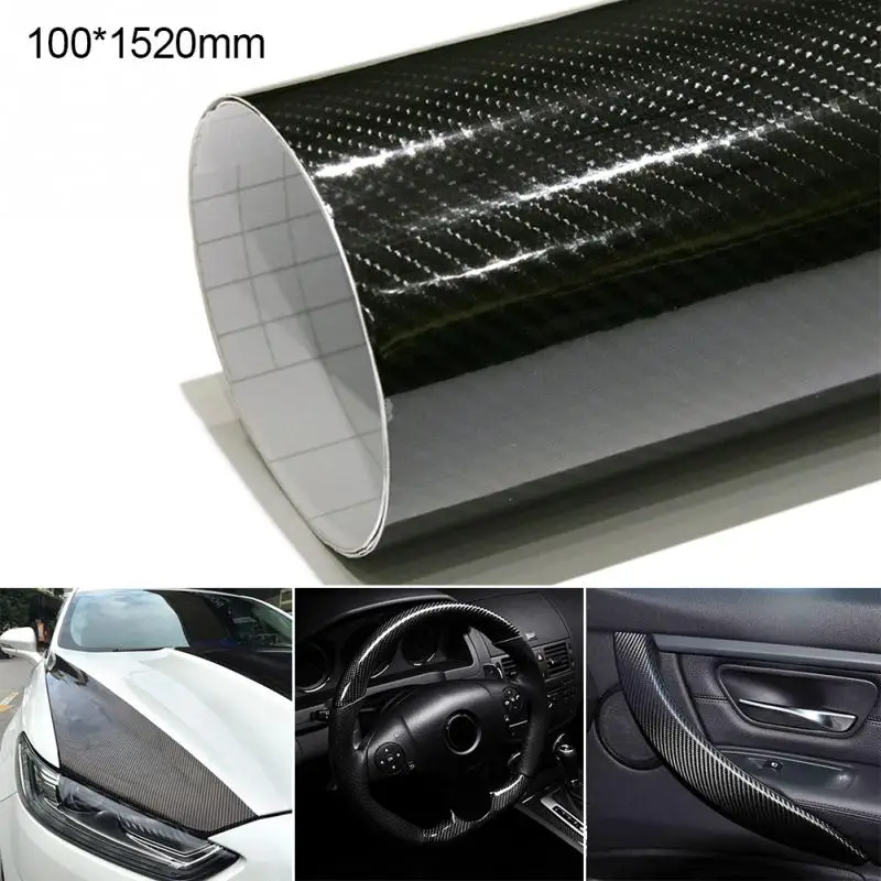 

10*152CM 5D Carbon Fiber Vinyl Car Wrap Sheet Roll Film Car stickers and Decals Motorcycle Car Styling Accessories