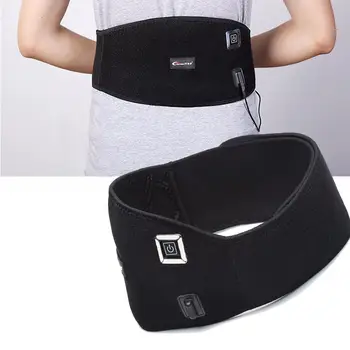

USB Charge Waist Heating Pad Belt Lower Back Heat Wrap Hot Cold Therapy With 3 Heating Grade Set Pain Relief Muscle Strain