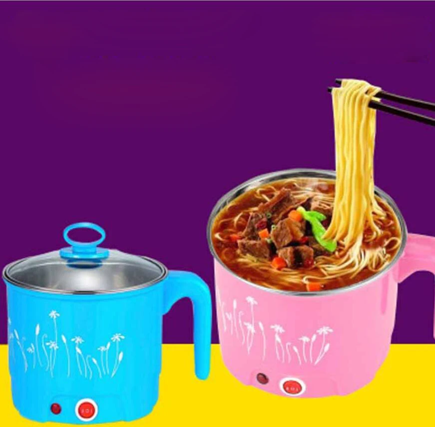 

Multi-function Electric Skillet Noodles Rice Cooker Thermal Insulation Cooking Pot Pan Food Container Electric Heating Lunchbox
